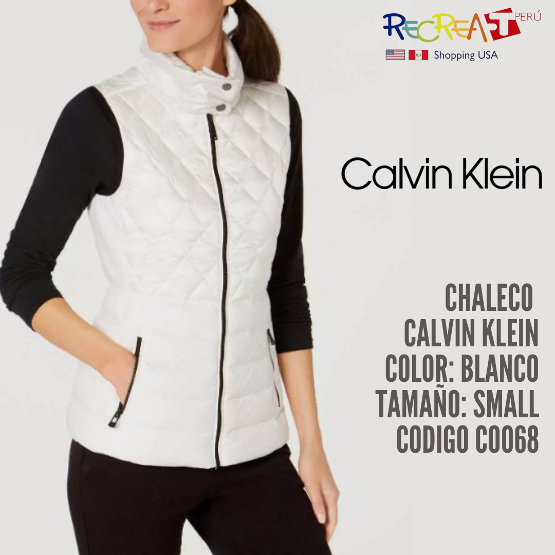 Calvin Klein Performance Quilted Down Vest White