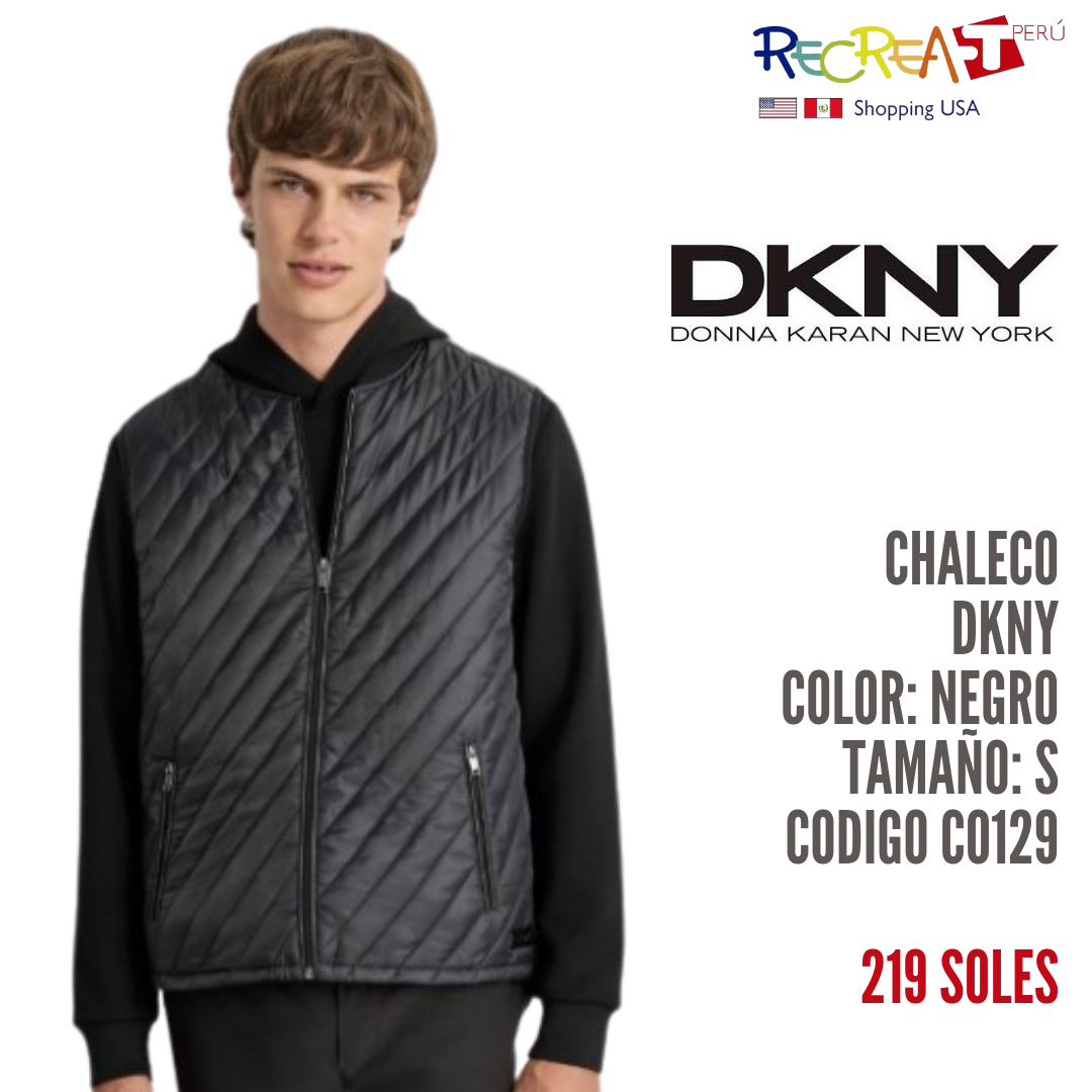 Chaleco de Hombre DKNY Negro Talla S