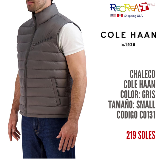 Cole Hann Chaleco de Hombre Gris Talla S