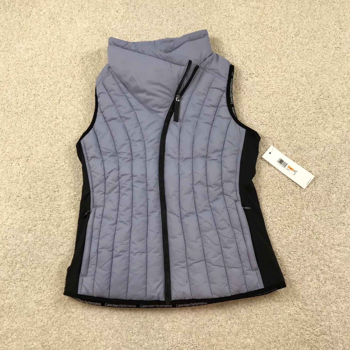 Calvin Klein Performance Vest Womens Small Repel Gray Blue