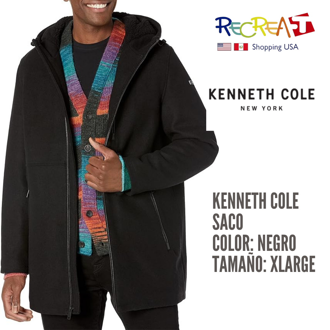 Kenneth Cole Chaqueta de peso medio para hombre