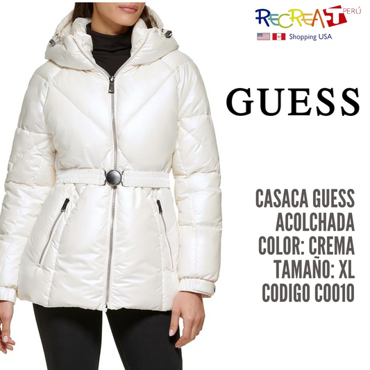 GUESS Chaqueta acolchada de peso medio para mujer