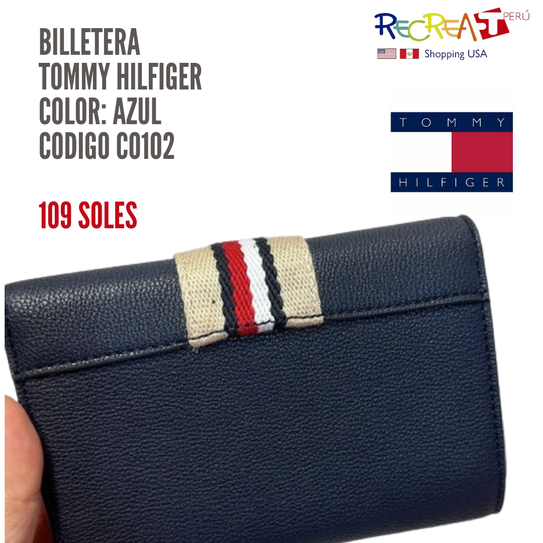 Billetera De Mujer Tommy Hilfiger - Azul