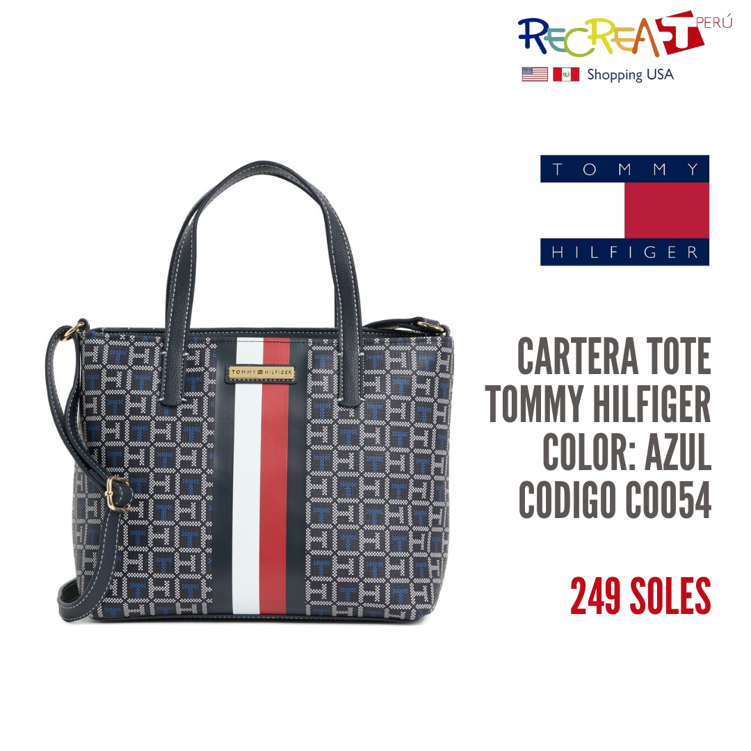 Tommy Hilfiger Ainsley II - Monograma cuadrado revestido con cremallera superior