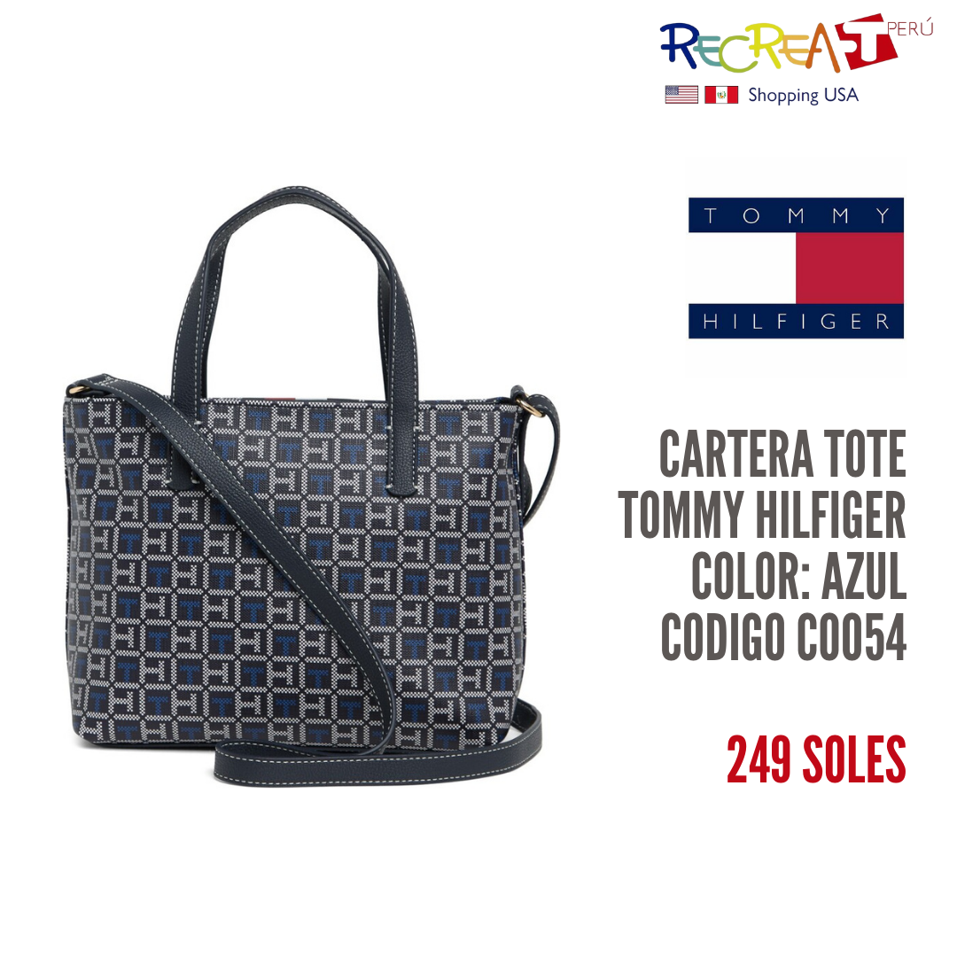 Tommy Hilfiger Ainsley II - Monograma cuadrado revestido con cremallera superior