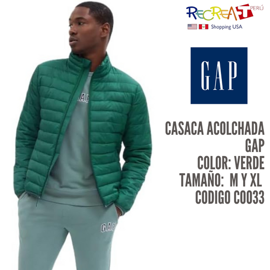 GAP Chaqueta acolchada ligera para hombre