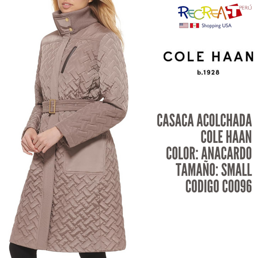 Cole Haan Chaqueta con cinturón Signature para mujer