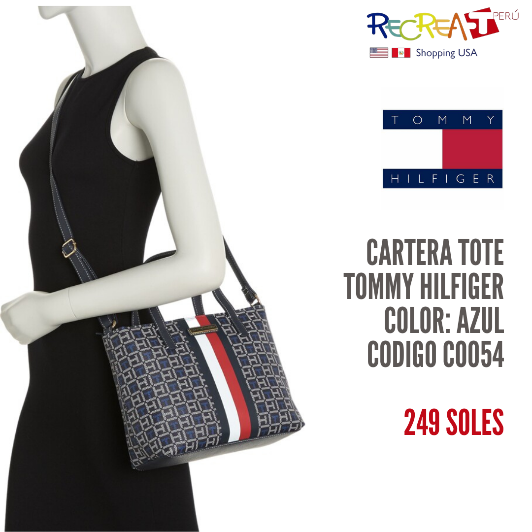 Tommy Hilfiger Ainsley II - Monograma cuadrado revestido con cremallera superior